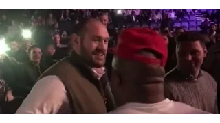 Shannon Briggs FACE TO FACE with Tyson Fury at Anthony Joshua fight!