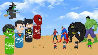 Rescue SUPERHERO: HULK & SPIDERMAN -Evolution Mystery Superhero Coca - Coca Evolves Miraculously