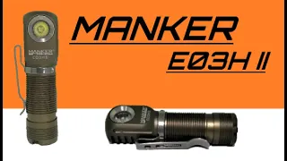 Manker E03H II headlamp flashlight review (beam shots)