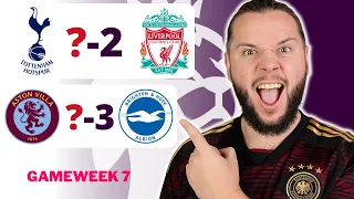Premier League Gameweek 7 Predictions & Betting Tips | Tottenham vs Liverpool