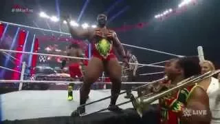 Xavier Woods plays Rusev's theme song