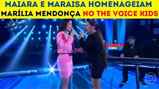 Momento ESPECIAL -Maiara e Maraisa RELEMBRAM parceria com MARÍLIA MENDONÇA no The Voice Kids #shorts