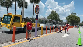 Magic Kingdom Tram Ride 2022 From Parking Lot to Monorail Transportation and Ticket Center HD
