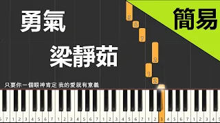 勇氣  梁靜茹 鋼琴教學 簡易單手版