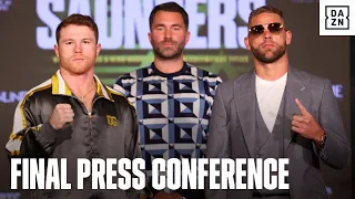 Canelo & Billy Joe Saunders Exchange Words At Final Press Conference