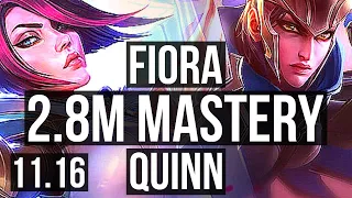 FIORA vs QUINN (TOP) (DEFEAT) | 2.8M mastery, 8 solo kills, 700+ games | EUW Diamond | v11.16