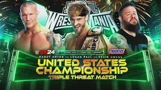 Randy Orton vs Kevin Owens vs Logan Paul | Triple Threat United States Championship {WWE2k24} (PS5)
