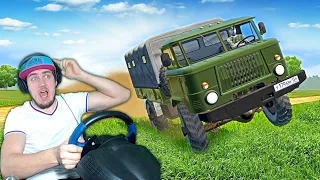 ВЗЯЛ ВОЕННЫЙ ГАЗ 66 и ПОЕХАЛ К ДЕДУ В ДЕРЕВНЮ - City Car Driving + РУЛЬ