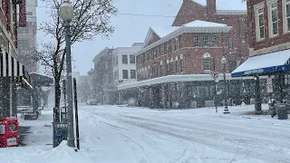 Walking Downtown in the Snow | Roanoke Virginia January 16, 2022 | No Talking