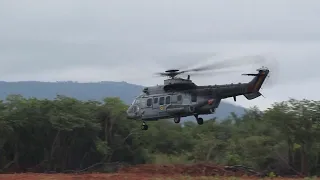 Decolagem Airbus Helicopter EC725 Super Cougar Marinha do Brasil