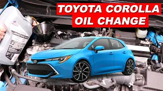 Toyota Corolla Oil Change 2019-2024 (12th Generation E210)