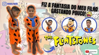 DIY COMO FAZER FANTASIA DE CARNAVAL INFANTIL GASTANDO POUCO - Fantasia Fred Flintstone