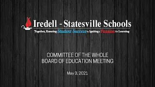 Board of Education Meeting - May 3, 2021