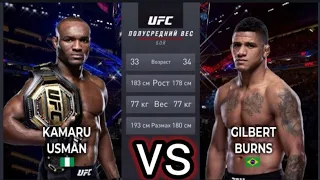 Камару Усман vs. Гилберт Бернс.полный бой.UFC 258 обзор боя.Kamaru Usman vs.  Gilbert Burns.