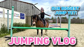 TACK UP AND RIDE WITH ME - ESME AND CHERRY TRY GRIDWORK - JUMPING VLOG