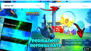 permanent 240 HZ refresh rate ro root apk 🔥all Android work, lag fix fps, smooth gaming 🥵