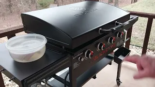 36" BLACKSTONE GRIDDLE, UNBOXING & ASSEMBLY, SEASONING YOUR GRIDDLE