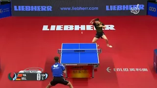 2017 - Timo Boll vs Ma Long(Boll switches to right hand during counter-topsin rally)r)