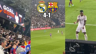 Real Madrid Fans Crazy Reactions To Vinicius Jr's 38 Minute El Clásico Hattrick In The Final