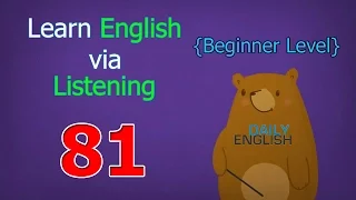 Learn English via Listening Beginner Level | Lesson 81 | Hobbies