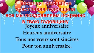 С Днем Рождения! Поздравления. Перевод с французского языка.