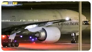 Cathay Pacific Boeing 777-300ER GE90-115B STARTUP & Takeoff Melbourne Airport