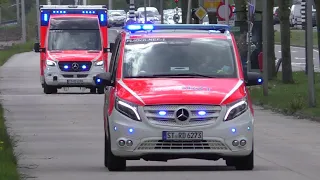 [Duitse] Ambulances en MICU met spoed onderweg naar het MST in Enschede