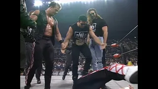 Eric Bischoff NWO Promo. Marcus Bagwell turns on tag partner Scotty Riggs to join the NWO! (WCW)