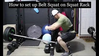 Belt Squat (Rack Vs Landmine) How to set up on Squat Rack