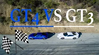 PORSCHE GT3 VS PORSCHE GT4 EPIC BATTLE IN THE SNAKE!