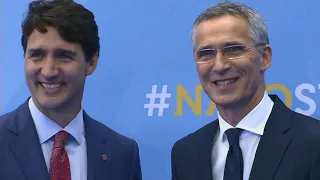 Justin Trudeau arrives at NATO summit in Brussels