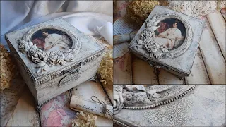 Romantic shabby chic box ♡♡♡Decoupage tutorial