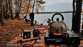 Золотая Осень! Последние Теплые Дни! Рыбалка с Ночевкой на Чигиринском Водохранилище. Лещ на Фидер.