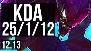 KHA'ZIX vs DIANA (JNG) | 25/1/12, Legendary, 6 solo kills, 600+ games | EUW Diamond | 12.13