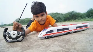 Kids Play With RC Bullet Train unboxing & testing with Remote Control