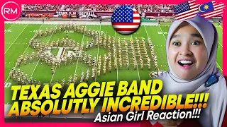 ASIAN GIRL REACT TO FANTASTIC FIGHTIN' TEXAS AGGIE BAND FIRST HALFTIME?! I AM STUNNED!!