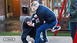 Gary Assaults Mason In Front Of Sean | Coronation Street