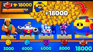 NONSTOP to 18000 TROPHIES Without Collecting TROPHY ROAD + Brawlidays Gifts - Brawl Stars