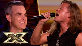 Giovanni wins over Simon with ROCKSTAR cover of 'Iris' | Unforgettable Audition | The X Factor UK