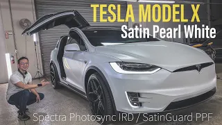 Tesla Model X:  Satin Pearl White