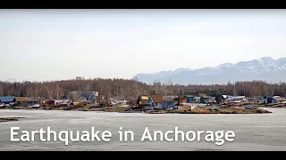 Anchorage, Alaska Earthquake Caught on Cam - Lake Hood Sea Plane Base