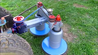 Роторная косилка к мотоблоку МТЗ. Rotary mower for the MTZ motor-block.