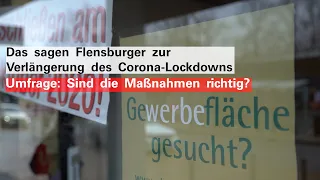 Umfrage: Das sagen Flensburger zur Verlängerung des Corona Lockdowns