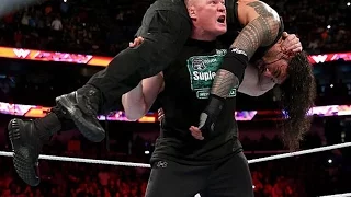 WWE RAW Brock Lesnar Attack  Roman Reigns [HD]