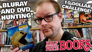 BLURAY AND DVD HUNTING AT THE HALF-PRICE BOOKS! | 10 DOLLAR CHALLENGE!