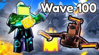 I Beat WAVE 100 Using TITAN CLOVERS... (Toilet Tower Defense)