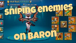 Lords Mobile - Sniping enemie's pushes on baron with 1 EMPEROR piece. T5 & carps not a problem!