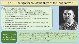 AQA GCSE History Germany 1890-1945 - Topic 6: The establishment of Hitler's dictatorship 1933-1934