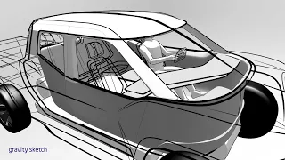 Gravity Sketch EV Truck Interior Part 2: Tub & Headliner