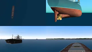 Ship handling "Kick-Ahead" techniques example